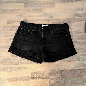 Gap black denim womens shorts 3” inch size 28